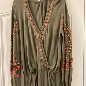 Boston Proper Olive Green Top